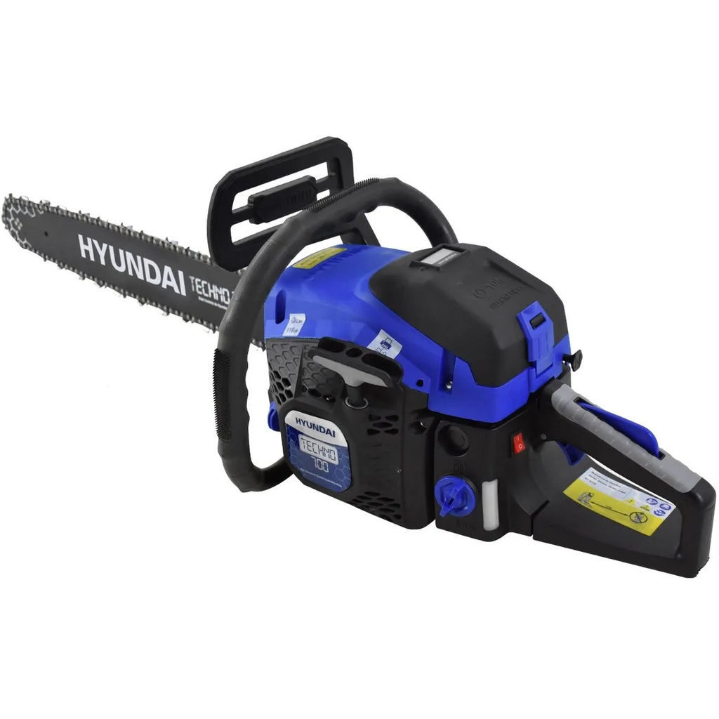 MOTOSIERRA PROFESIONAL HYUNDAI C/TACOMETRO DIGITAL, TAPA DE MAGNESIO Y DESARMADOR OCULTO - TECHNO700