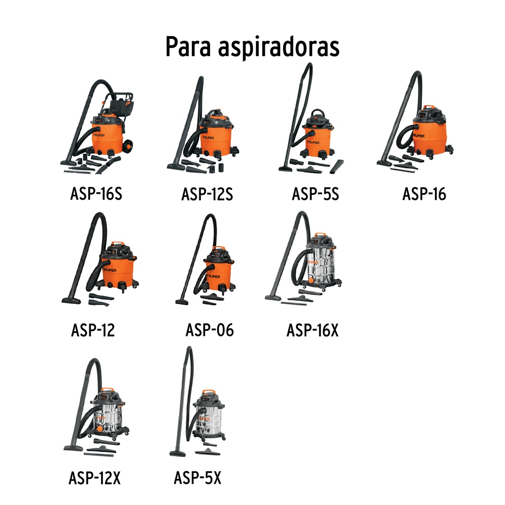 Bolsa con 3 filtros de tela, aspiradoras 5-16 gal, TRUPER CÓDIGO: 12080 CLAVE: FIL-ASPI-G2