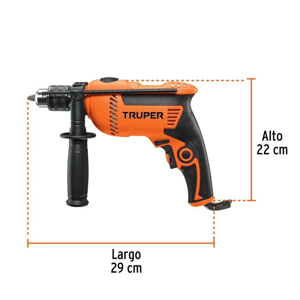 Rotomartillo 1/2", 650W, TRUPER PRO CÓDIGO: 15679 CLAVE: ROTO-1/2A7