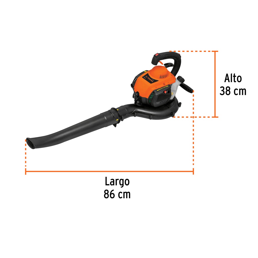 SOPLADORA / ASPIRADORA CON MOTOR DE 26 CC A GASOLINA, TRUPER CÓDIGO: 13047 CLAVE: SOPLA-26T