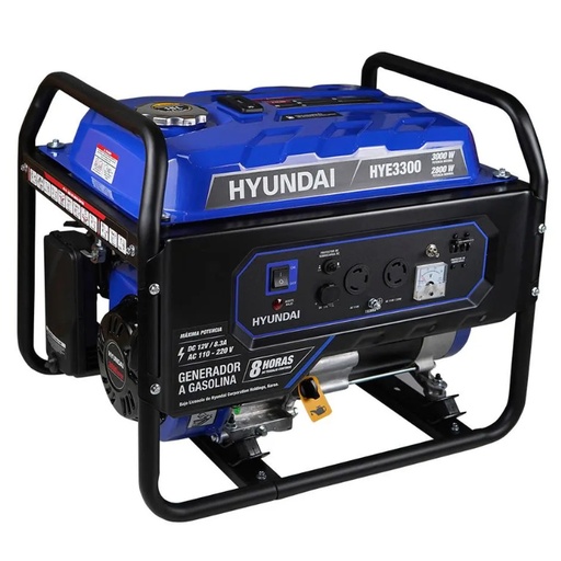 GENERADOR PROFESIONAL HYUNDAI POTENCIA MAXIMA 3000W 110V/220V - HYE3300