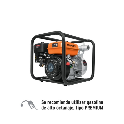 Motobomba autocebante 2" x 2" a gasolina 7 HP, TRUPER CÓDIGO: 17116 CLAVE: MOTB-2