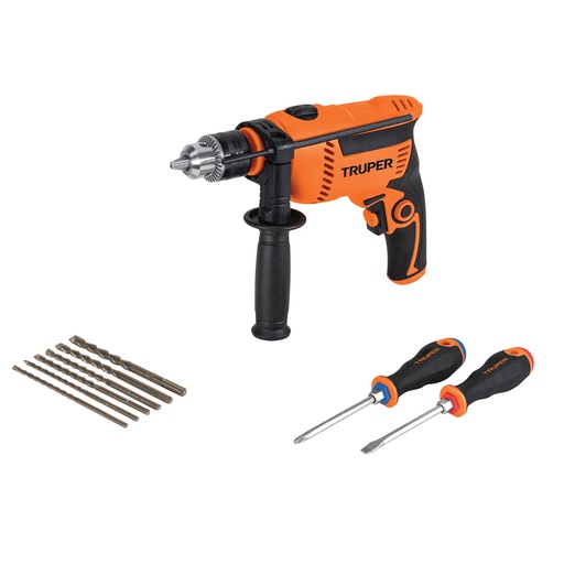 Combo rotomartillo 1/2" 650W, 6 brocas y 2 desarmadores,PRO CÓDIGO: 100291 CLAVE: COMBOR-1/2A7