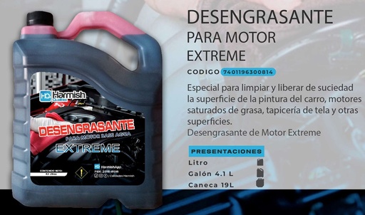 HARMISH Qualities DESENGRASANTE PARA MOTOR EXTREME (CONCENTRADO)