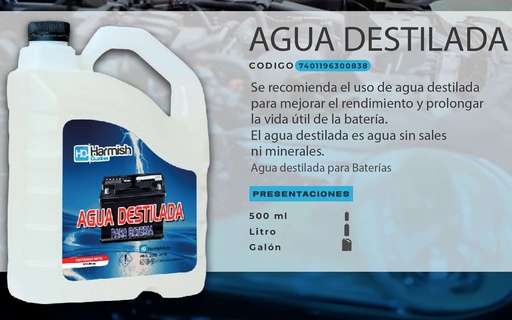 HARMISH Qualities AGUA DESTILADA