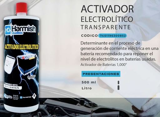 HARMISH Qualities ACTIVADOR ELECTROLÍTICO TRANSPARENTE